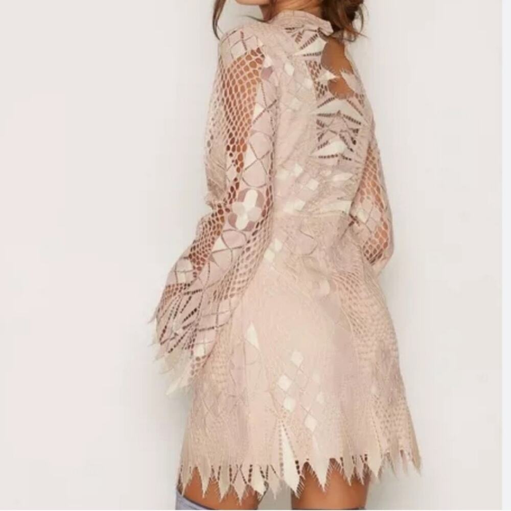 Free People Long Sleeve Size 0 Mini Dress